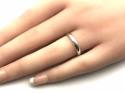 Silver Traditional Court Plain Wedding Band 3mm