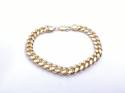 9ct Yellow Gold Close Linked Curb Bracelet 8.5inch