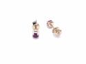 9ct Yellow Gold Ruby Solitaire Stud Earrings