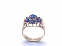 9ct Blue & White CZ Cluster Ring