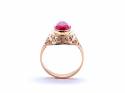 14ct Rose Gold Red Dress Ring
