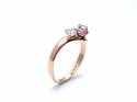 9ct Pink & White CZ Wishbone Ring