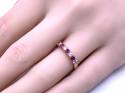9ct Rose Gold Ruby & CZ Eternity Ring