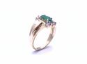 9ct Emerald & Diamond Dress Ring