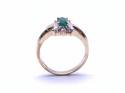 9ct Emerald & Diamond Dress Ring