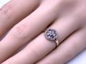 9ct Tanzanite & Diamond Flower Ring