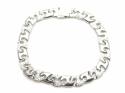 Silver CZ Set Bracelet 8 1/2 Inch