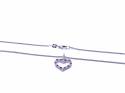 Silver Ruby and CZ Heart Pendant and Chain