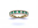 18ct Emerald & Diamond Eternity Ring 0.31ct