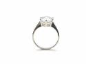 Silver CZ Solitaire Ring M