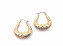 9ct Yellow Gold Hanmdbag Hoop Earrings