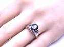 18ct White Gold Sapphire Solitaire Ring