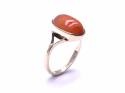 9ct Carnelian Solitaire Ring