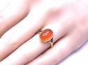 9ct Carnelian Solitaire Ring