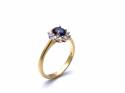 14ct Sapphire & Diamond Cluster Ring