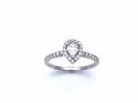 18ct Pear Diamond Cluster Halo Ring