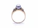 14ct Grey Pearl & Diamond Ring