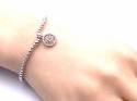 Elasticated Silver Bead Bracelet with Tree of Life