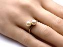9ct Pearl 2 Stone Ring