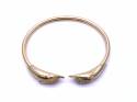 18ct Yellow Gold Double Dolphin Bangle