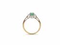 9ct Emerald & Diamond Cluster Ring 0.25ct