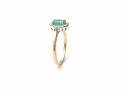 9ct Emerald & Diamond Cluster Ring 0.25ct