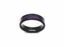 Tungsten Carbide Black Red & Blue Foil Ring