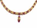 14ct Diamond & Synthetic Ruby Necklet