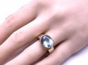 14ct Blue Topaz Solitaire Ring