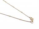 9ct Yellow Gold Beaded Snake Anklet 11.5 Inches
