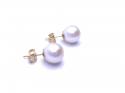 9ct Yellow Gold Cultured Pearl Stud Earrings 9mm