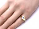 9ct Yellow Gold Sapphire Solitaire Signet Ring