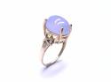 9ct Purple Jade Solitaire Ring