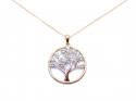 9ct Diamond Tree of Life Pendant & Chain