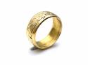 22ct Yellow Gold Patterned Wedding Ring