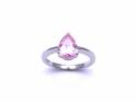 9ct Pink Pear Shaped CZ Ring