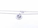 Silver CZ Spinning Heart Pendant & Chain