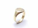 9ct Oval Engraved Signet Ring