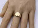 9ct Oval Engraved Signet Ring