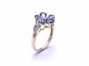 14ct Sapphire & Diamond Flower Ring