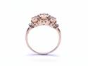 9ct Peach Garnet & Diamond Ring
