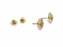 9ct Yellow Gold Diamond Cluster Earring