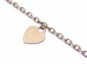 9ct Heart Tag Belcher Bracelet 8 inch