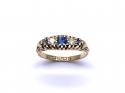 18ct Sapphire & Diamond 5 Stone Ring 1914