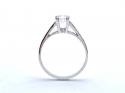 14ct White Gold CZ Solitaire Ring