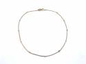 9ct Yellow Gold Beaded Anklet 10 Inch
