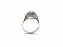 9ct Emerald & CZ Cluster Ring