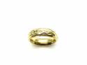 9ct Yellow Gold Diamond Cut Band Ring