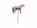 9ct Yellow Gold Solid Horse Pin
