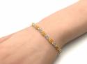 Silver Milky Amber Bracelet 6 3/4 Inches